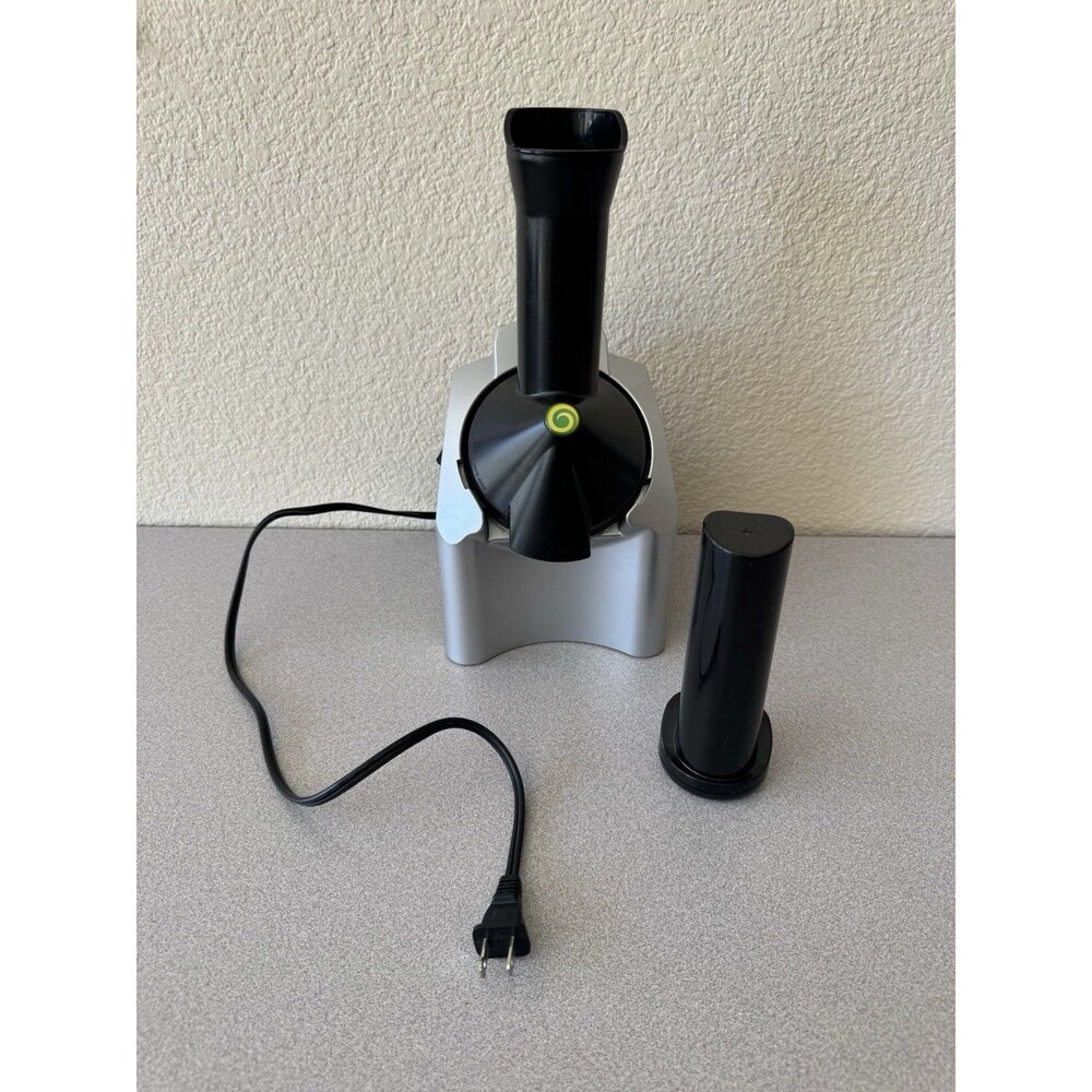 Yonanas Model 901 Frozen Fruit Soft Serve Dessert Maker Black Silver - Tested